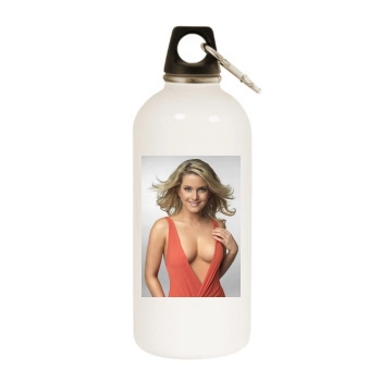 Jeanette Biedermann White Water Bottle With Carabiner