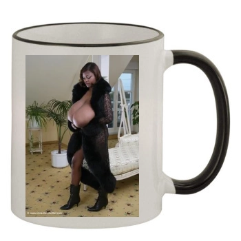 Miosotis 11oz Colored Rim & Handle Mug