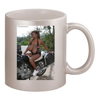 Miosotis 11oz Metallic Silver Mug