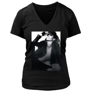 Jennifer Lopez Women's Deep V-Neck TShirt