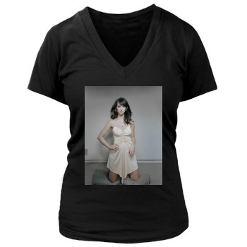 Jennifer Love Hewitt Women's Deep V-Neck TShirt