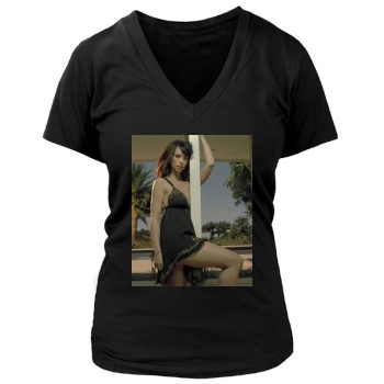 Jennifer Love Hewitt Women's Deep V-Neck TShirt