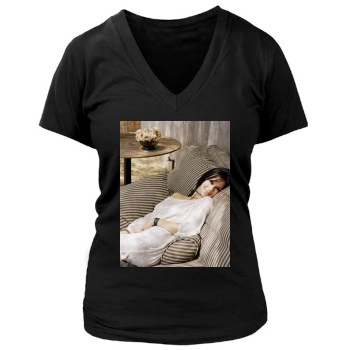 Jennifer Love Hewitt Women's Deep V-Neck TShirt