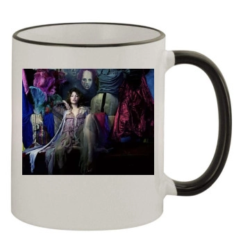 Jessica Biel 11oz Colored Rim & Handle Mug