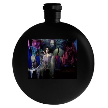 Jessica Biel Round Flask