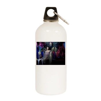 Jessica Biel White Water Bottle With Carabiner