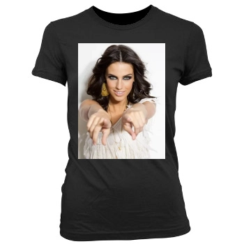 Jessica Lowndes Women's Junior Cut Crewneck T-Shirt