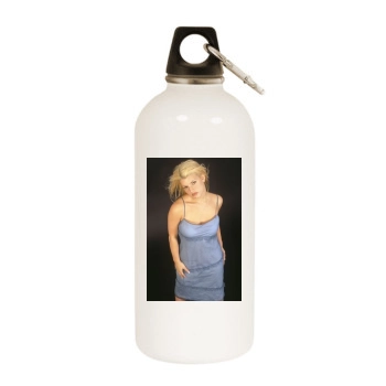 Jessica Simpson White Water Bottle With Carabiner