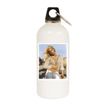 Jessica Simpson White Water Bottle With Carabiner