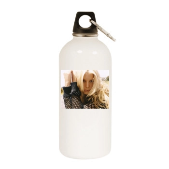 Jessica Simpson White Water Bottle With Carabiner