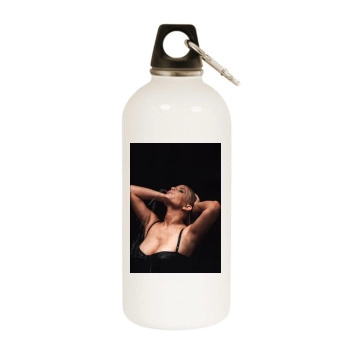 Jessica Simpson White Water Bottle With Carabiner