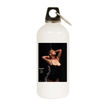 Jessica Simpson White Water Bottle With Carabiner