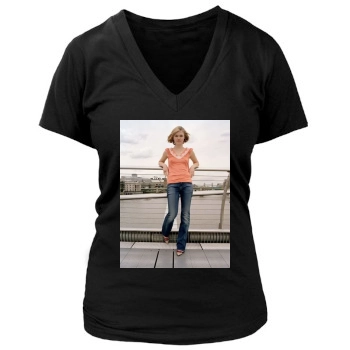 Julia Stiles Women's Deep V-Neck TShirt