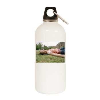 Julia Stiles White Water Bottle With Carabiner