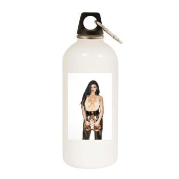 Kylie Jenner White Water Bottle With Carabiner