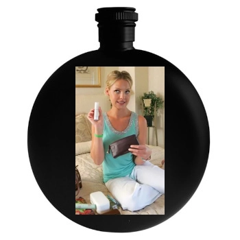 Katherine Heigl Round Flask