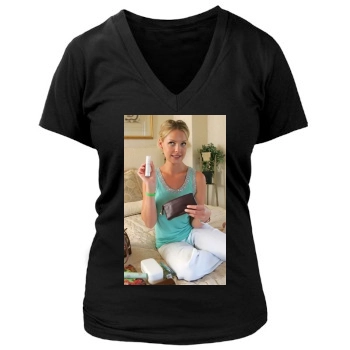 Katherine Heigl Women's Deep V-Neck TShirt