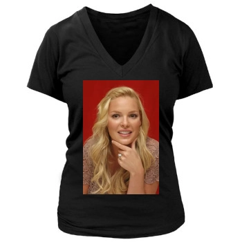 Katherine Heigl Women's Deep V-Neck TShirt