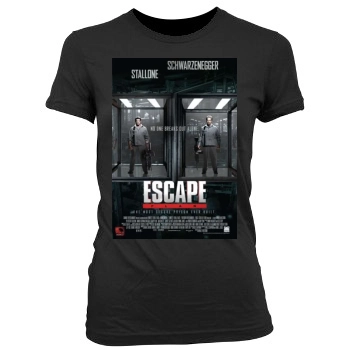 Escape Plan (2013) Women's Junior Cut Crewneck T-Shirt