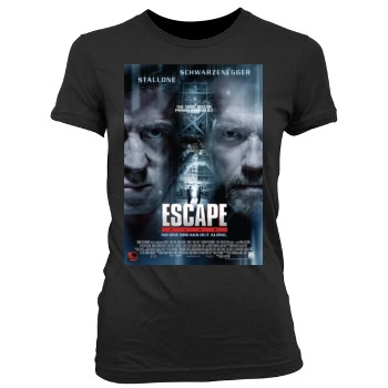 Escape Plan (2013) Women's Junior Cut Crewneck T-Shirt