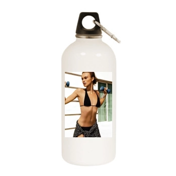 Keira Knightley White Water Bottle With Carabiner