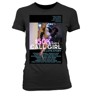 50K and a Call Girl A Love Story (2014) Women's Junior Cut Crewneck T-Shirt