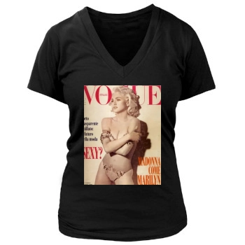 Madonna Women's Deep V-Neck TShirt