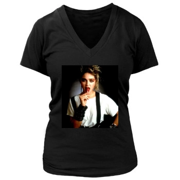 Madonna Women's Deep V-Neck TShirt