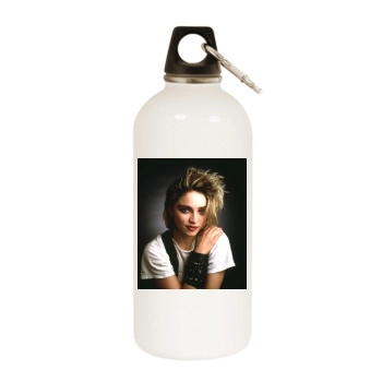 Madonna White Water Bottle With Carabiner