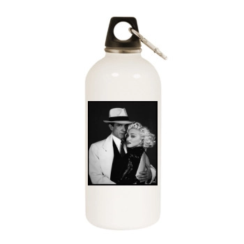 Madonna White Water Bottle With Carabiner