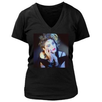 Madonna Women's Deep V-Neck TShirt