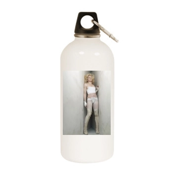 Madonna White Water Bottle With Carabiner