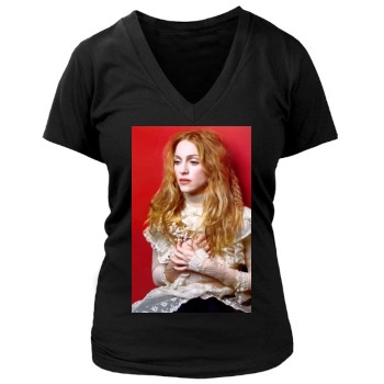 Madonna Women's Deep V-Neck TShirt