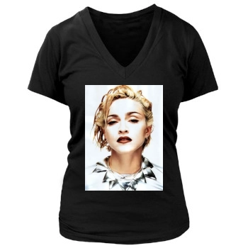 Madonna Women's Deep V-Neck TShirt