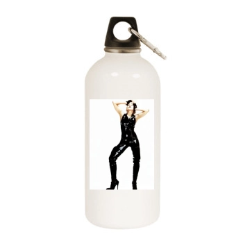 Madonna White Water Bottle With Carabiner