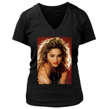 Madonna Women's Deep V-Neck TShirt