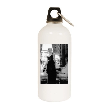 Madonna White Water Bottle With Carabiner