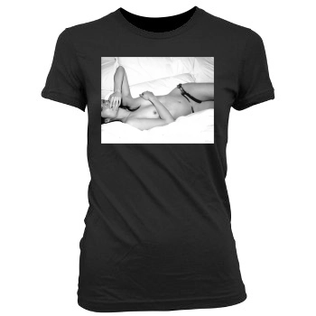 Lucy Liu Women's Junior Cut Crewneck T-Shirt