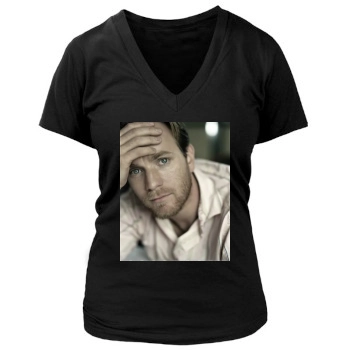 Ewan McGregor Women's Deep V-Neck TShirt