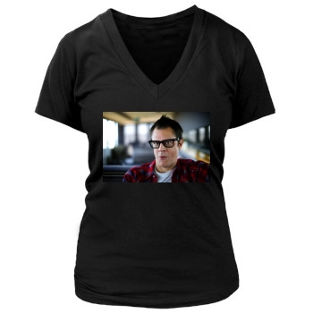 Johnny Knoxville Women's Deep V-Neck TShirt