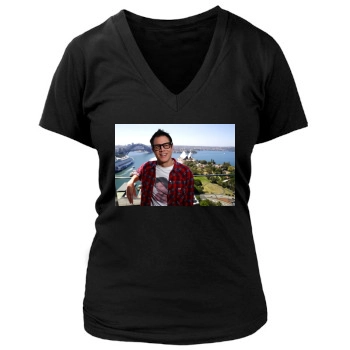 Johnny Knoxville Women's Deep V-Neck TShirt