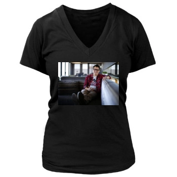 Johnny Knoxville Women's Deep V-Neck TShirt