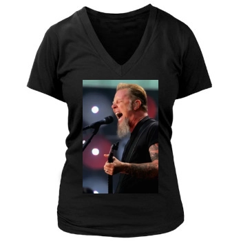 Metallica Women's Deep V-Neck TShirt