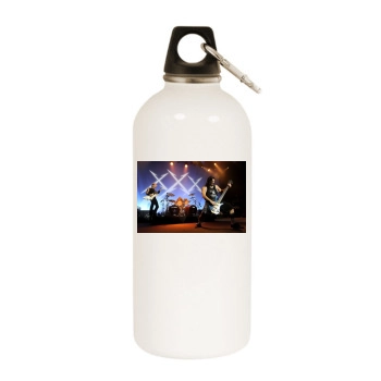 Metallica White Water Bottle With Carabiner