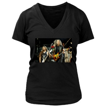 Metallica Women's Deep V-Neck TShirt