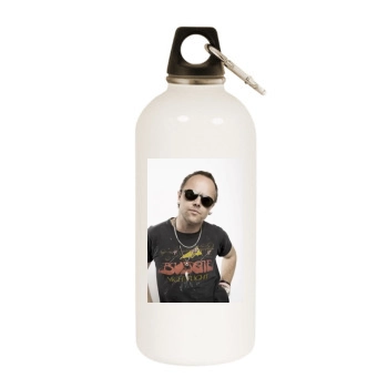 Metallica White Water Bottle With Carabiner