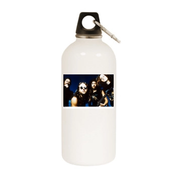 Metallica White Water Bottle With Carabiner