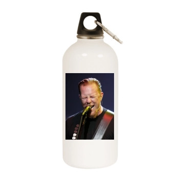 Metallica White Water Bottle With Carabiner