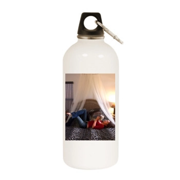 Megan Fox White Water Bottle With Carabiner