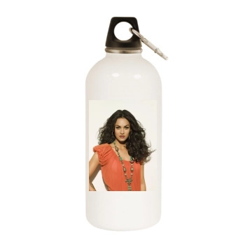 Megan Fox White Water Bottle With Carabiner